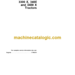 John Deere 3100, 3200, 3200X, 3300, 3300X, 3400 and 3400X Tractors Technical Manual (TM4525)