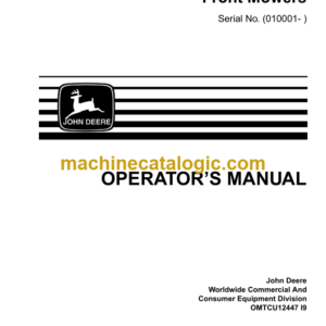 John Deere F735 Front Mowers Operator's Manual (OMTCU12447I9)