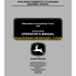 John Deere 22B Walk-Behind Greensmower Trailer Operator's Manual (OMTCU27388)