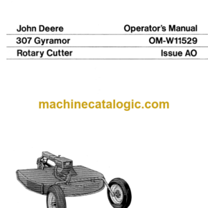 John Deere 307 Gyramor Rotary Cutter Operator's Manual (OMW11529)