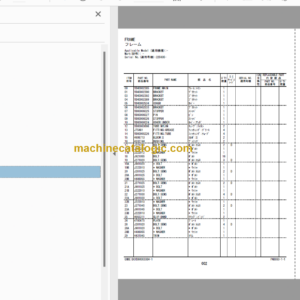 Hitachi ZX17U-5N Hydraulic Excavator Parts Catalog & Equipment Components & Engine Parts Catalog