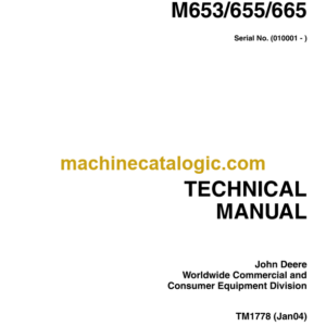 John Deere MID-MOUNT ZTRAK M653 655 665 Technical Manual (TM1778)