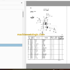 Hitachi ZX30UR-2 Excavator Parts Catalog & Equipment Components Parts Catalog