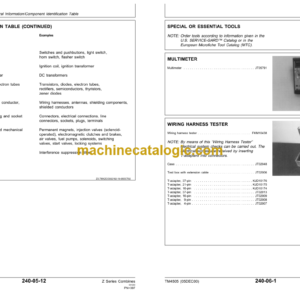 John Deere 2054, 2056, 2058 2064 and 2066 Combines Technical Manual (TM4505)