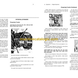 John Deere 307 Gyramor Rotary Cutter Operator’s Manual (OMW11529)