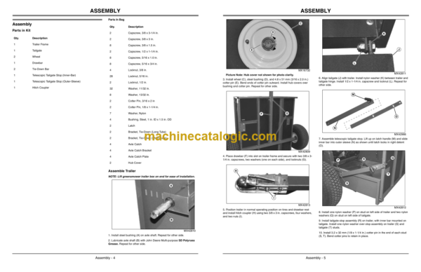 John Deere 22B Walk-Behind Greensmower Trailer Operator's Manual (OMTCU27388)