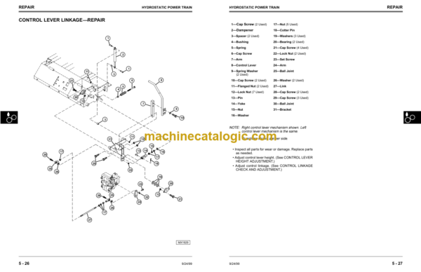 John Deere MID-MOUNT ZTRAK M653 655 665 Technical Manual (TM1778)