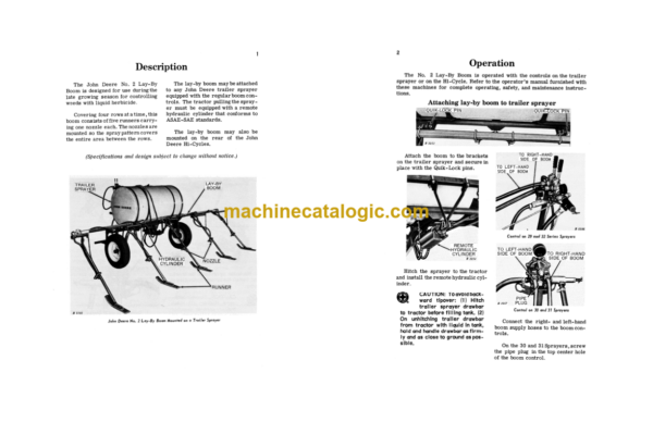 John Deere NO 2 Lay-By Boom Operator's Manual (OMB25303)