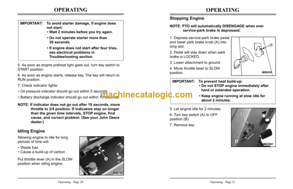 John Deere F925 and F935 Front Mower Operator's Manual (OMM124509A9)