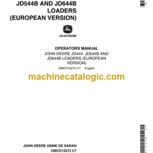 John Deere JD544B and JD644B Loaders (EUROPEAN VERSION) Operator's Manual (OMCD15272)