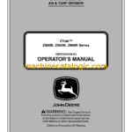 John Deere Z900B, Z900M, Z900R Series ZTrak Operator's Manual (OMTCU33448)