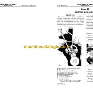 John Deere 70 Diesel Tractor Service Manual (SM2017)