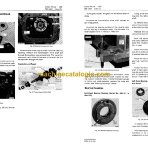 John Deere 499 Cotton Picker Technical Manual (TM1069)