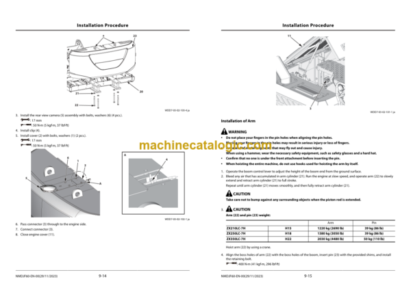 Hitachi ZX210LC-7H ZX250LC-7H ZX350LC-7H Super Long Front Service Manual