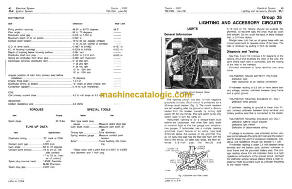 John Deere 2520 Tractor Technical Manual (TM1004)