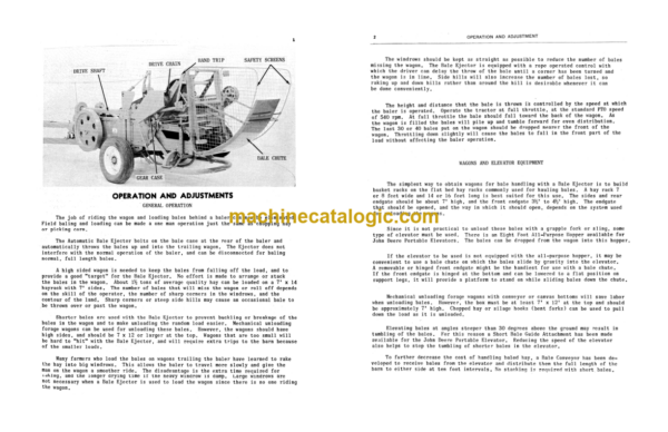 John Deere Automatic Bale Ejector Operator's Manual (OME27457)