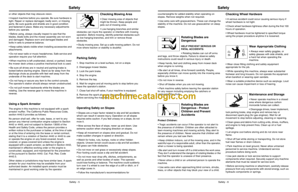 John Deere WG32A, WG36A, WG48A Commercial Walk Behind Mower Operator's Manual (OMTCU30940)