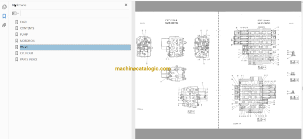 Hitachi ZAXIS75UR-5B Hydraulic Excavator Parts Catalog & Equipment Components Parts Catalog