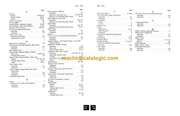 John Deere 7000 Max-Emerge 6-Row Wide, 8-Row Narrow and Wide and 12-Row Narrow Drawn Planters Operator's Manual (OMA40642)