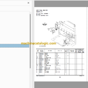 Hitachi ZH200-6 Hybrid Excavator Parts Catalog & Engine Parts Catalog & Equipment Components Parts Catalog