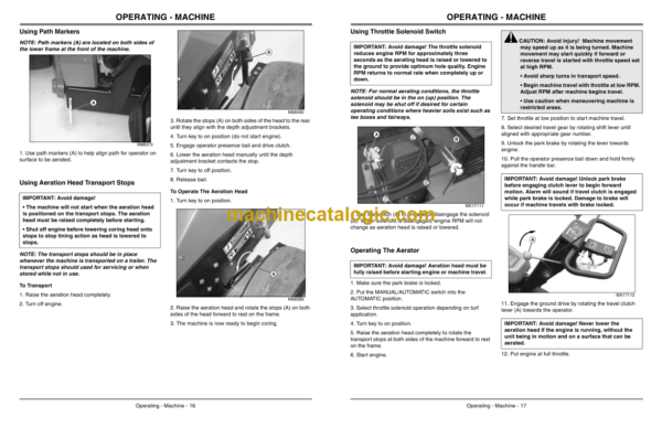 John Deere 800 Aercore Aerator Operator's Manual (OMTCU27923)