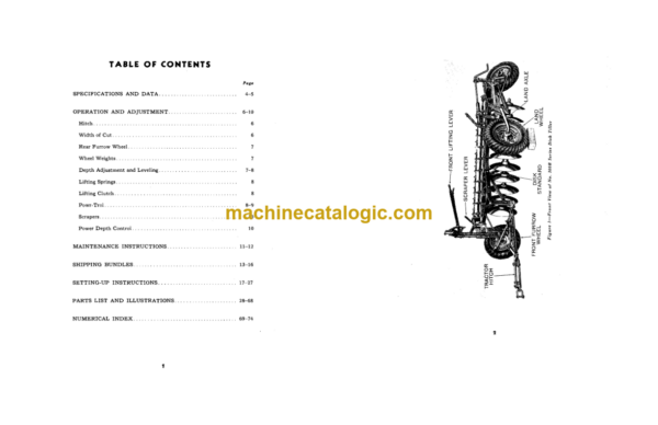 John Deere 200A-H, 220A-H, 300B-H, 400B-H and 470B-H Standard Disk Tillers Series Operator's Manual (OMW15949)