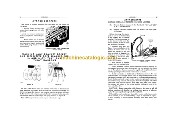 John Deere JA and JBA Disk Harrows Operator's Manual (OMW44)