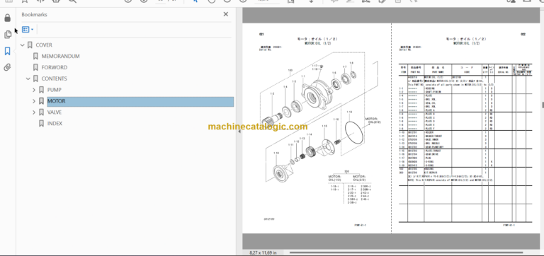 Hitachi ZX20U Hydraulic Excavator Parts Catalog & Equipment Components & Engine Parts Catalog