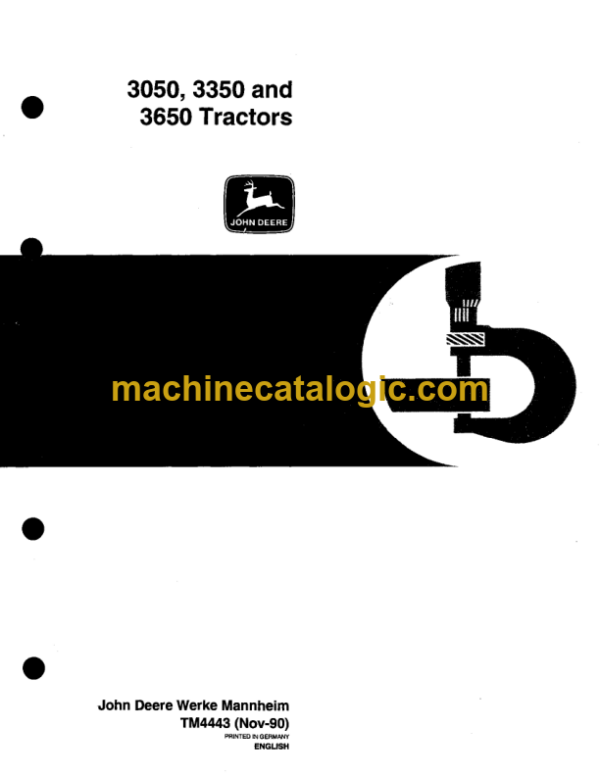 John Deere 3050, 3350 and 3650 Tractors Technical Manual (TM4443)