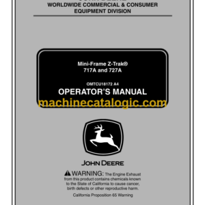 John Deere 717A and 727A Mini-Frame Z-Trak Operator's Manual (OMTCU18172A4)