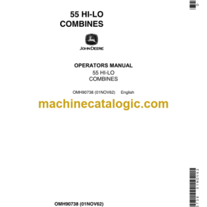 John Deere 55 HI-LO Combines Operator's Manual (OMH90738)