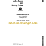 John Deere 205 Rotary Cutter Operator's Manual (OMW21382)