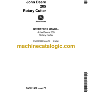 John Deere 205 Rotary Cutter Operator's Manual (OMW21382)