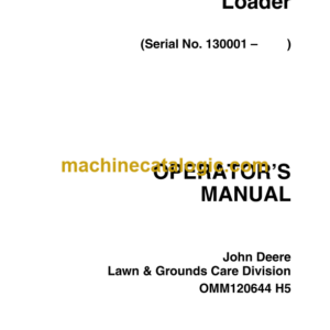 John Deere 3375 Skid Steer Loader Operator's Manual (OMM120644)