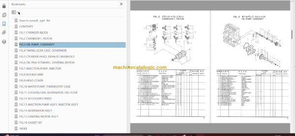 Hitachi ZX20U Hydraulic Excavator Parts Catalog & Equipment Components & Engine Parts Catalog