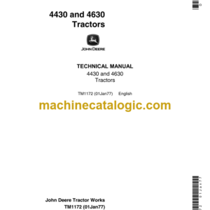 John Deere 4430 and 4630 Tractors Technical Manual (TM1172)