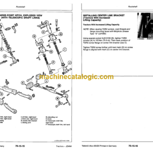 John Deere 3050, 3350 and 3650 Tractors Technical Manual (TM4443)