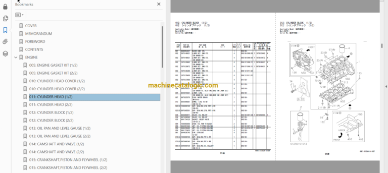 Hitachi ZX170W-3 Wheeled Excavator Full Parts Catalog