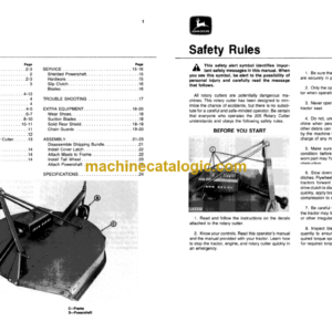 John Deere 205 Rotary Cutter Operator’s Manual (OMW21382)