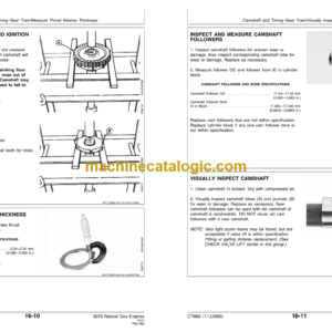 John Deere 6076 Natural Gas Engines Component Technical Manual (CTM82)
