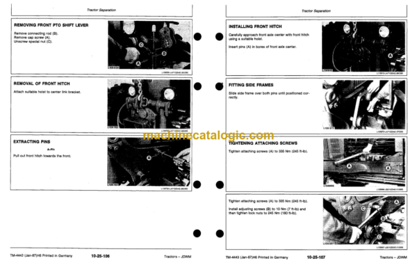 John Deere 3050, 3350 and 3650 Tractors Technical Manual (TM4443)