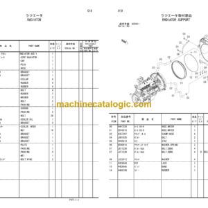 Hitachi ZX185USR Hydraulic Excavator Parts Catalog