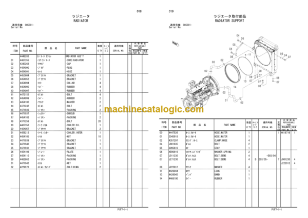 Hitachi ZX185USR Hydraulic Excavator Parts Catalog