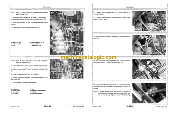 John Deere F910 F930 Front Mower Technical Manual (TM1301)