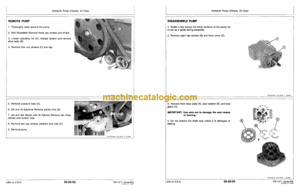John Deere 30 and 40 Baler Ejector Technical Manual (TM1311)