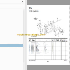 Hitachi ZX20U-5A Hydraulic Excavator Parts Catalog & Equipment Components & Engine Parts Catalog