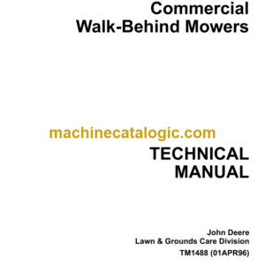 John Deere 38 48 and 54-lnch Commercial Walk-Behind Mowers Technical Manual (TM1488)