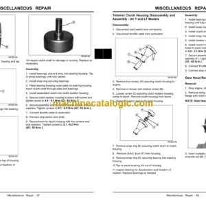 John Deere LE Series Trimmers and Edgers Technical Manual (TM2189)