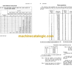 John Deere 493A Cotton and Corn Planter Operator’s Manual (OMB25385)