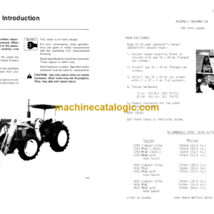 John Deere 100 Farm Loaders Operator’s Manual (OMW28525)